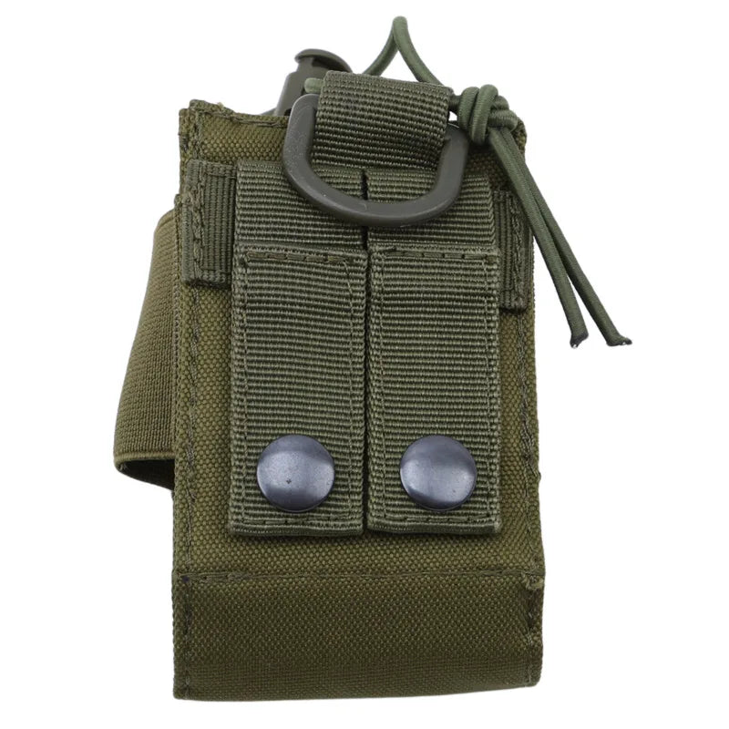 2024 Tactical Radio Pouch Hunting Walkie Talkie Holder Interphone Hanging Bag Molle Nylon Magazine Pouch Pocket Caza