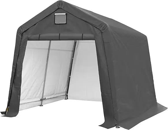 10' x 10' Outdoor Storage Shelter - Heavy Duty Storage Tent with Roll-up Ventilated Windows, Portable Garage Zipper Storage shed