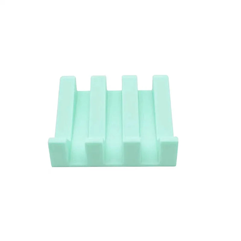 Bathroom Silicone Soap Dish Shower Portable Soap Holder Keeping Soap Dry Easy Clean Sponge Tray Kitchen Accessories