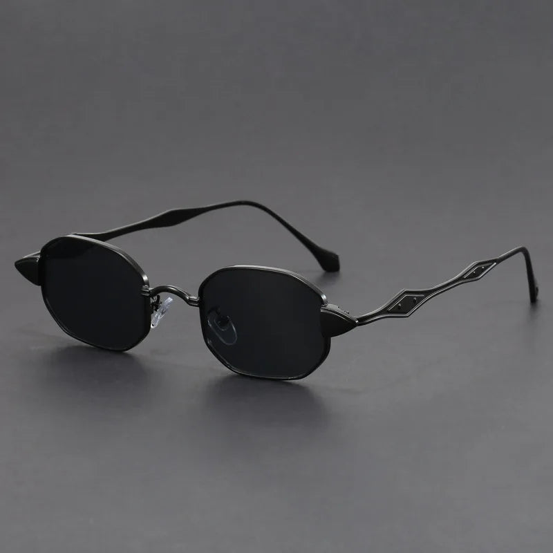 Narrow Sunglasses for Men Fashion Rectangle for Women Metal Decorative Glasses Trendy Luxury Brand Classic Sun Glasses New 2025