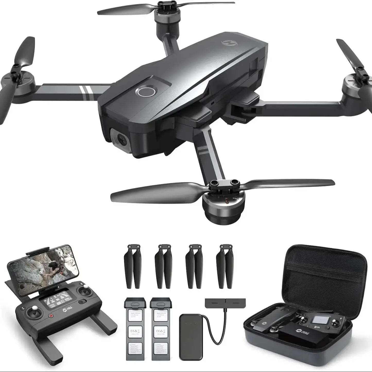 HolyStone HS720 GPS Drone: 4K UHD, 52min Flight, Foldable, Brushless, Auto Return, Follow Me,C0.