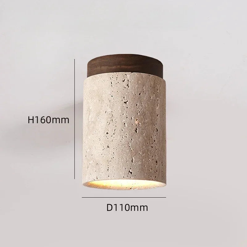 Wabi Sabi Yellow Marble Ceiling Light Lobby Entrance Corridor Balcony Restaurant Hotel Corridor Decorative Ceiling Light