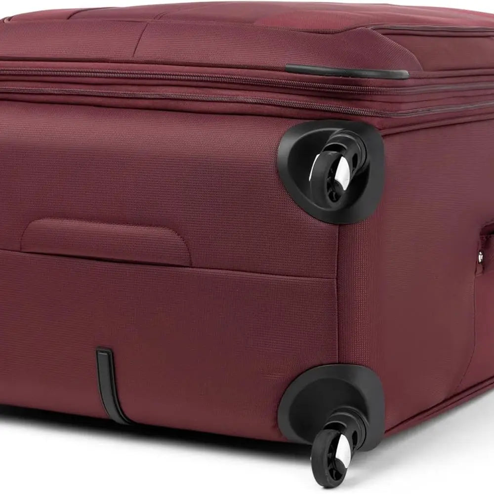 Expandable Softside Luggage with 4 Spinner Wheels, Lightweight Suitcase, 29-Inch, Burgundy, Men & Women