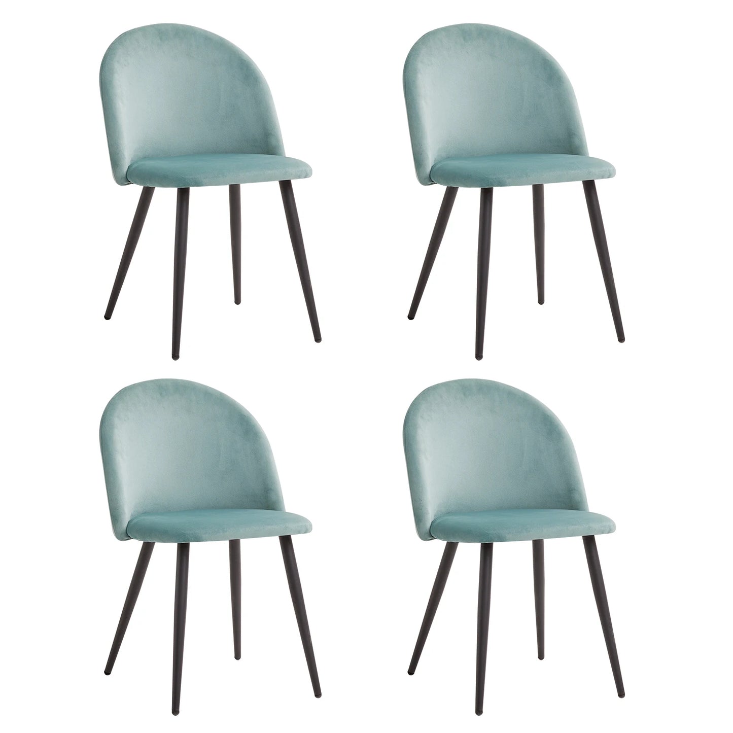 A Set of 4 Kitchen Nordic Dining Chairs Bedroom Velvet Dresser Party Modern Luxury Dining Chairs Design Unique Home Furniture