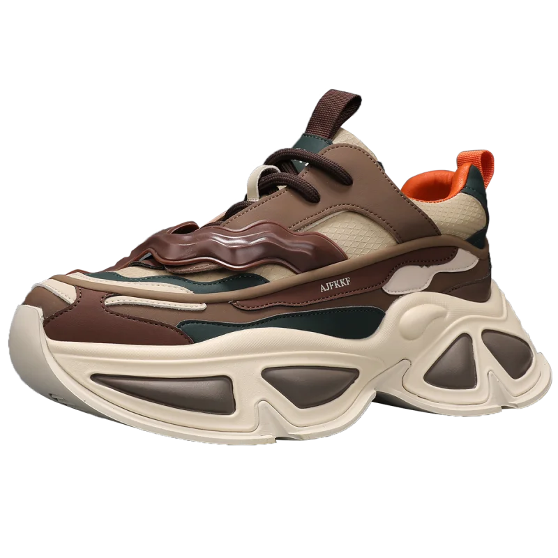 Sneakers For Men British Style Athletic Sneakers Male Sport Walking Sneaker Men Street Style Platform Shoes Male 2024
