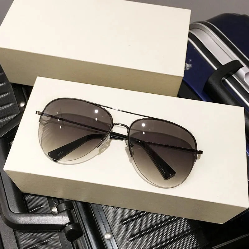 Sunglasses for men, high-end polarized sunglasses for driving, large frame toad mirror, large face sunshade glasses for women