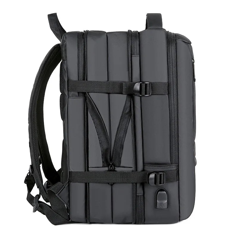 Mens Business Carry On Travel Backpack Flight Approved 40L Expandable Water Resistant 16" Laptop Backpack USB Charging Port