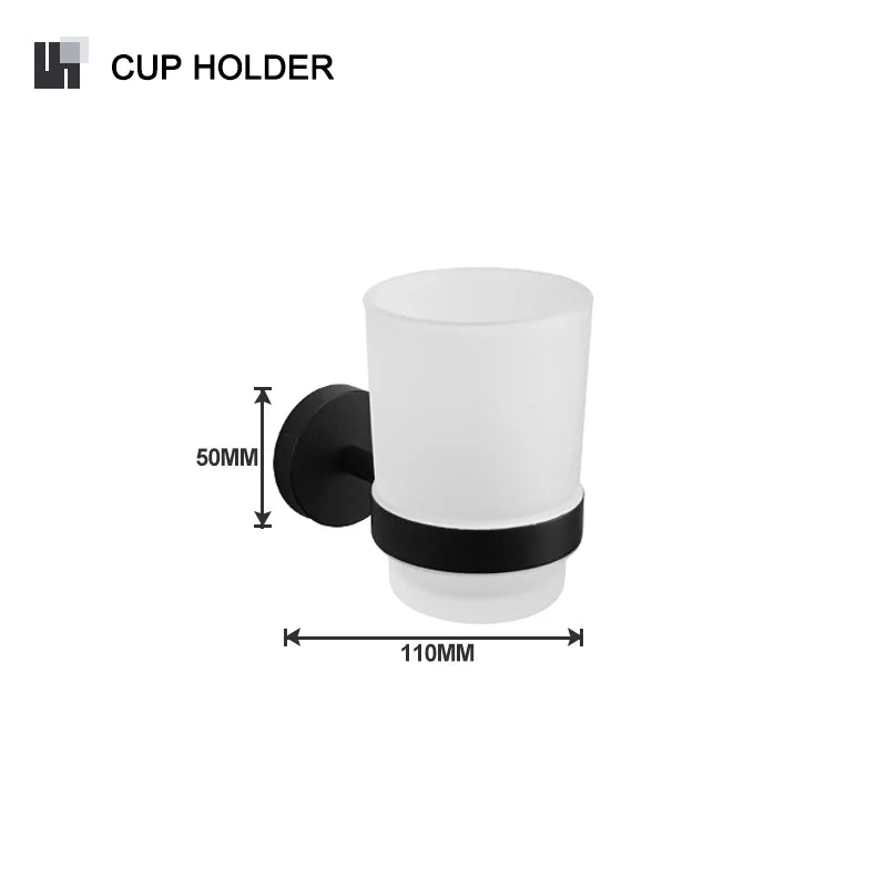 Brushed Gold Black Stainless Steel Wall-mounted Bathroom Storage Paper Towel Holder Toilet Brush Bath Robe Hook Soap Dispenser