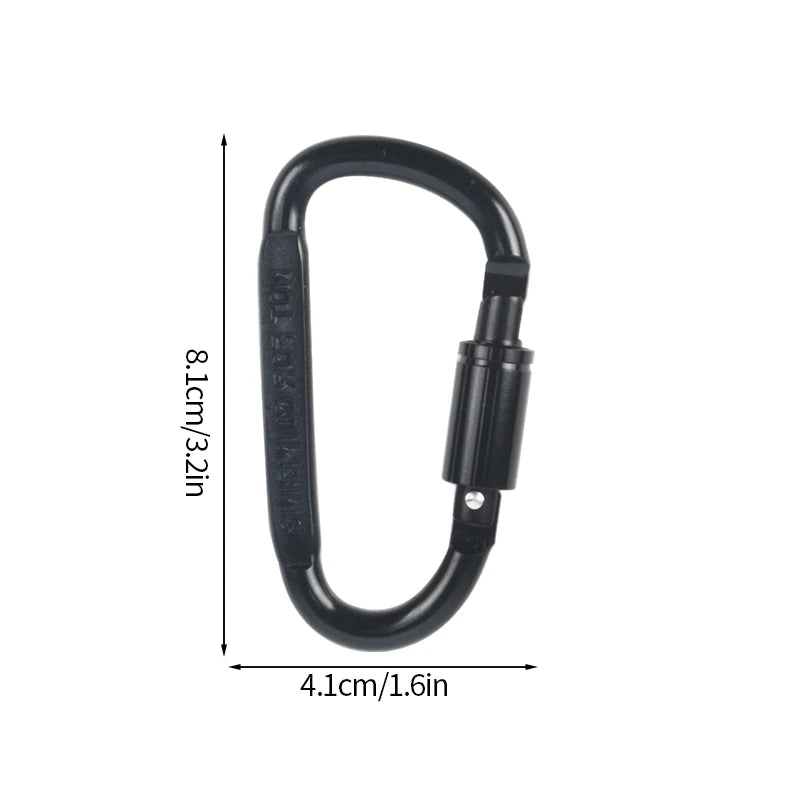 1/5 Camping Backpack Keychain Tent Hook Survival Buckle Tactical Carabiner Aluminium Alloy Mountaineering Buckle Camping Tool