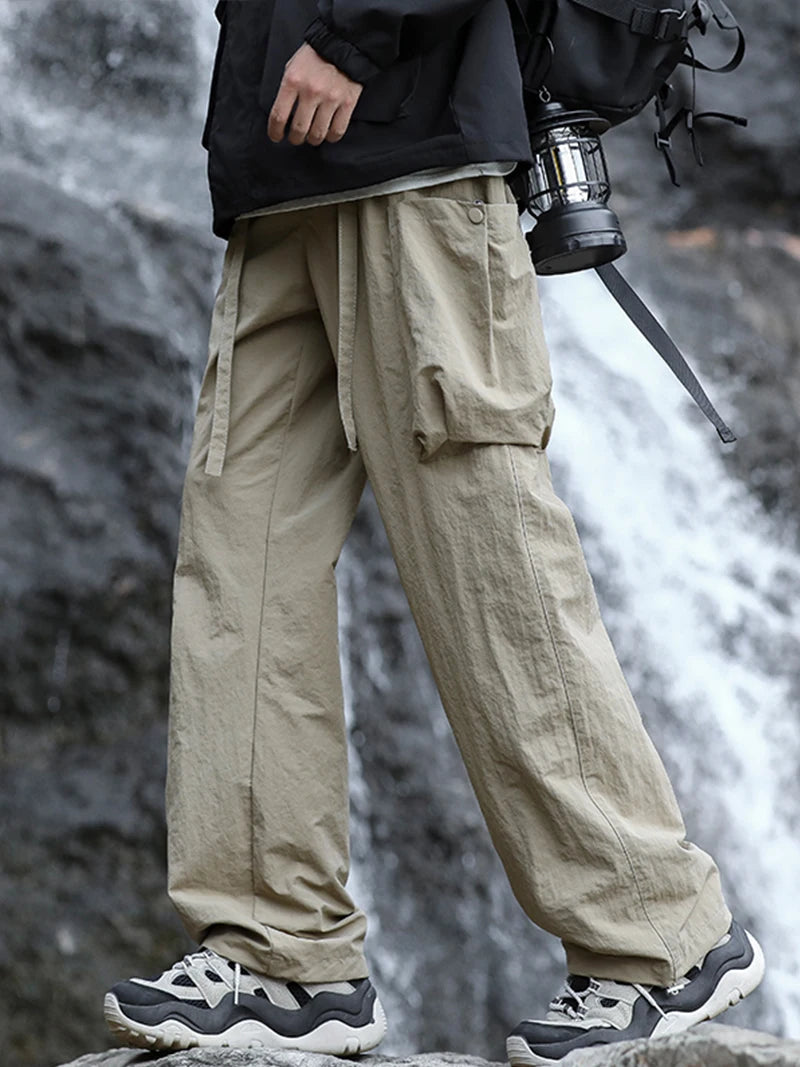 Hiking Pants Men Spring Summer Waterproof Lightweight Quick Dry Breathable Cargo Pants with Multi-Pockets Cooling Thin Trousers