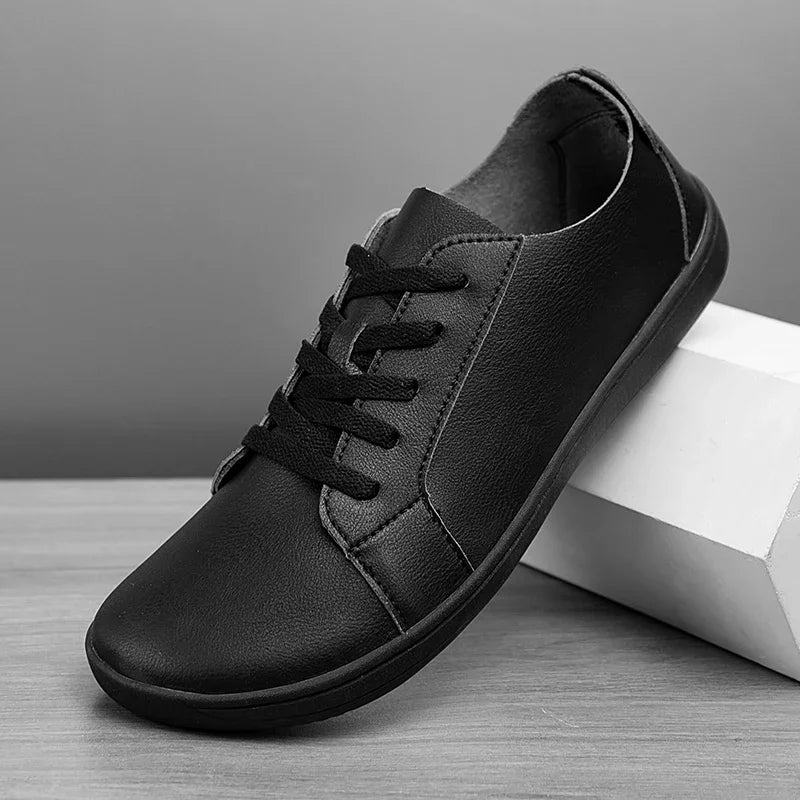 Men's Barefoot Shoes Wide Toe Zero Drop Minimalist Sneakers Lightweight Waterproof Anti Slip Rubber Sole Casual Walking Shoes