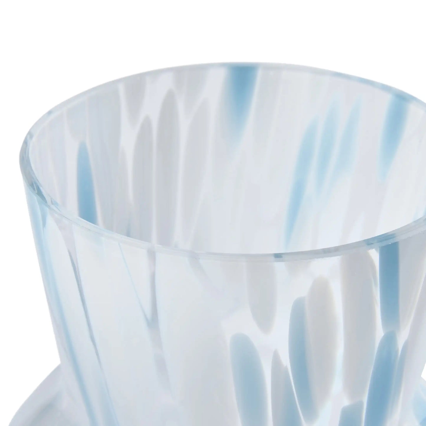 Better Homes & Gardens Tortoise Glass Vase, 7'', Blue and White