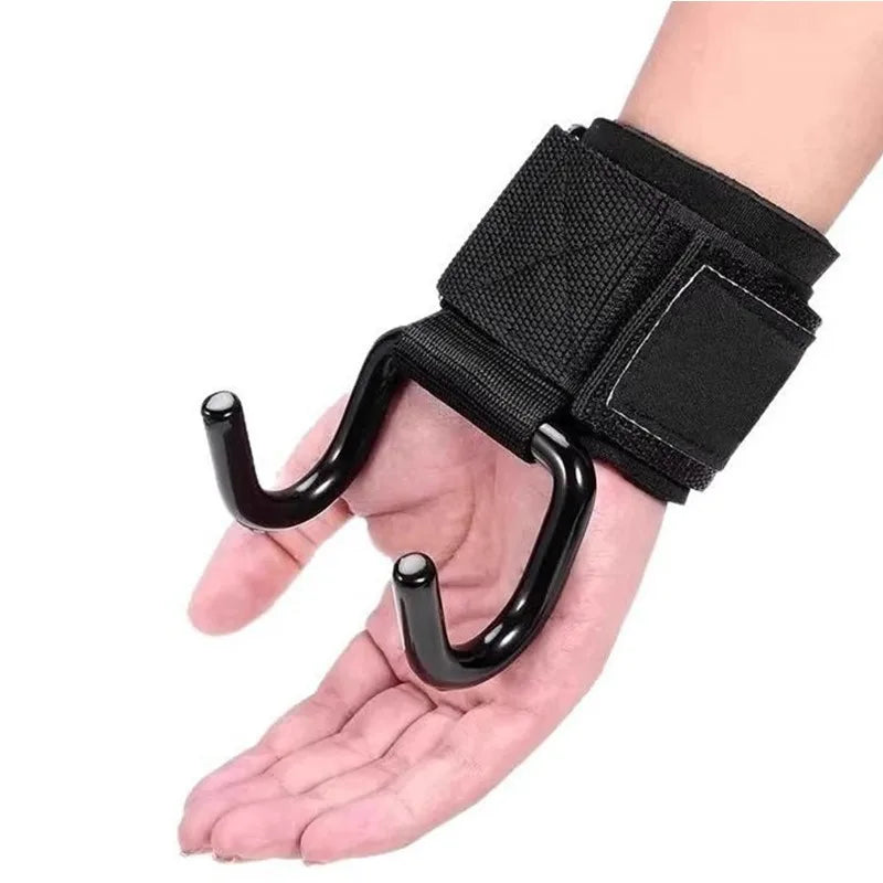 2Pcs Anti-lumbar Hook Auxiliary Fitness Bracer Pull-up Assist Gloves Hanging Horizontal Bar Hard Off Hand Grips