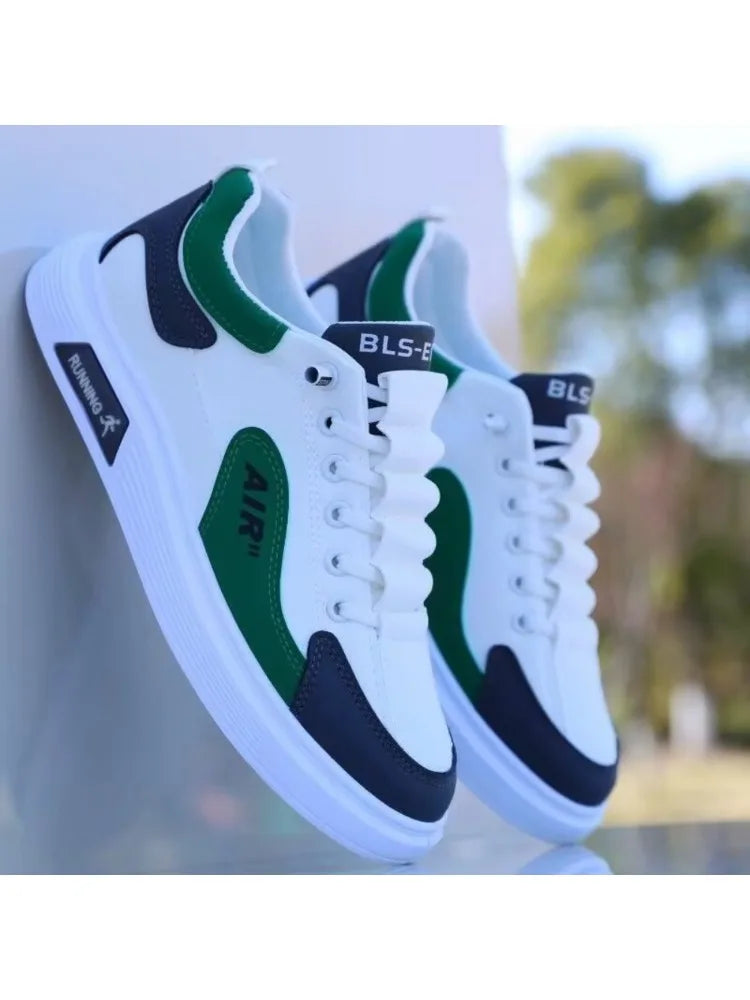 2025 new men's shoes with low top leather, fashionable and trendy running and sports, one foot casual shoes, and trendy shoes