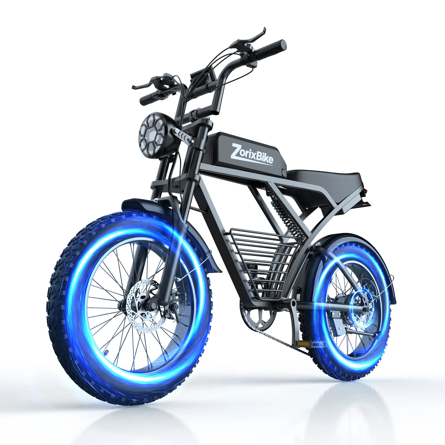 ZorixBike Electric Bike for Adults 3000W 35MPH 48V 23AH Max 80Miles Electric Motorcycle 20" Fat Tire Bike Shamano 7-Speed EBike
