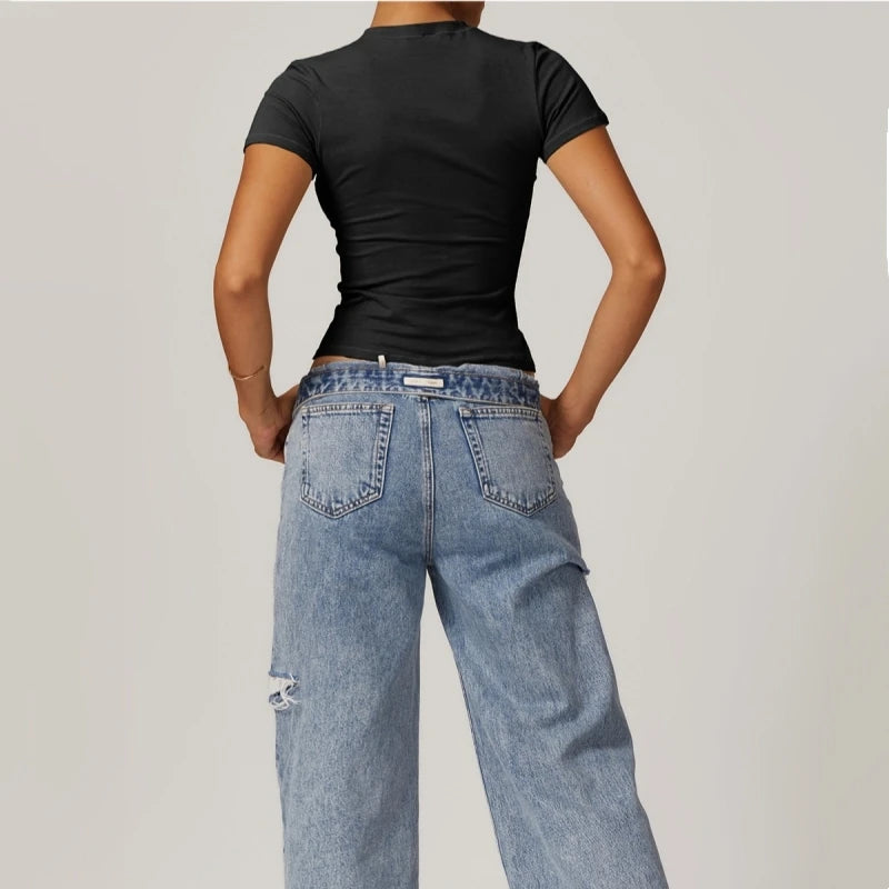 Women Yoga Clothes Short Sleeve T Shirt Gym Workout Crop Top Tight Soft Blouse Plus Size Quick Drying Running Casual Sportswear