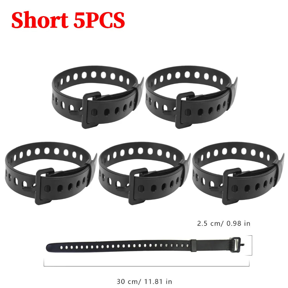 5-8PCS Outdoor Multi-functional Ties Portable Buckle Ties Rubber Convenient Elastic Free Adjustment for Travel Camping Hiking