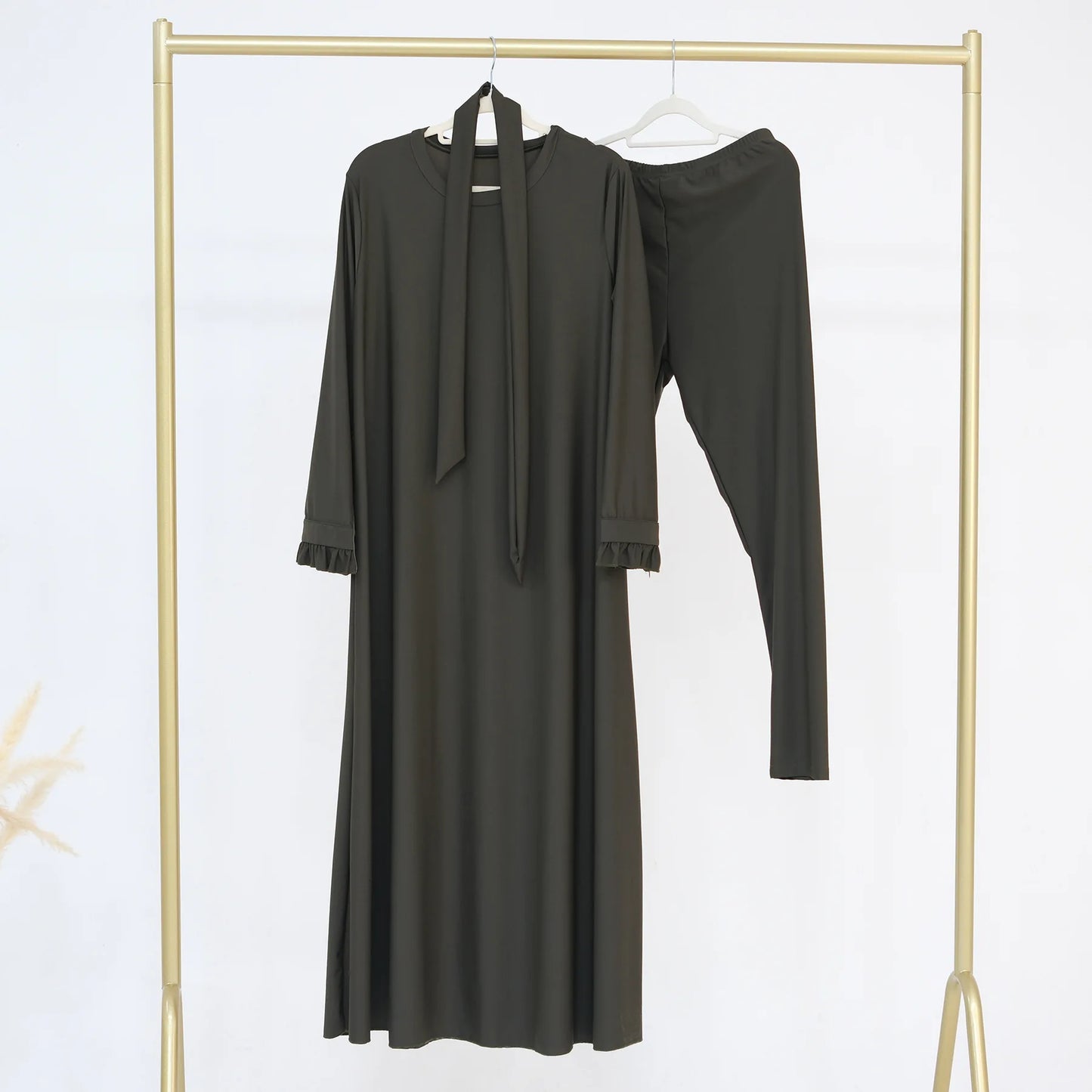 Muslim Women Swimsuits Islamic Swimwear Modest 2 Pieces Suits Long Sleeve Burkinis Long Tops Pant Musulmane Beachwear Full Cover