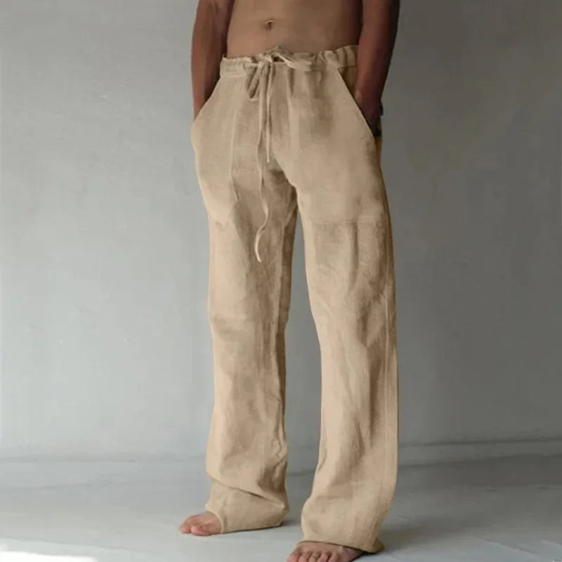 Men's Cotton Linen Casual Pants Male Shorts Pants Breathable Trousers Fitness Streetwear for Men Clothing Jogging Autumn Summer