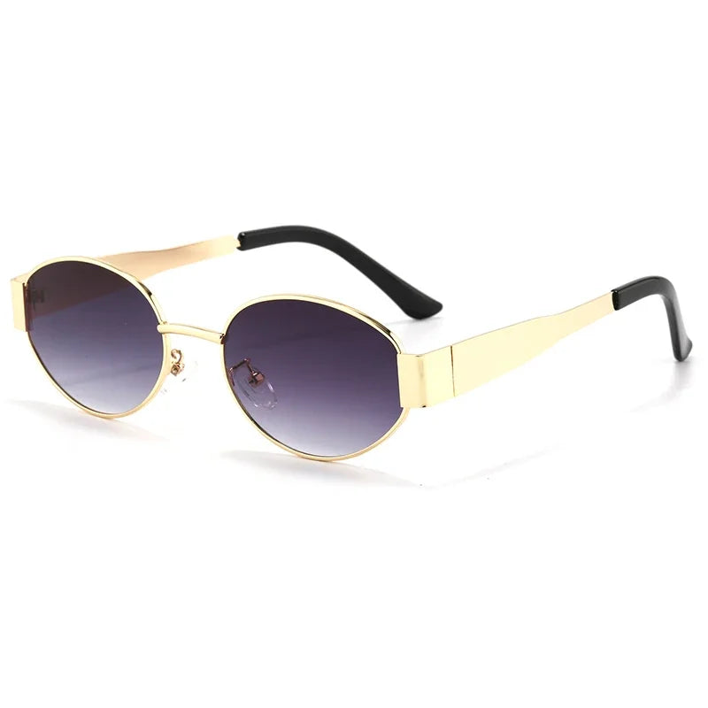 New Sunglasses For Women And Men UV400 Sun Glasses Alloy Oval Eyewear