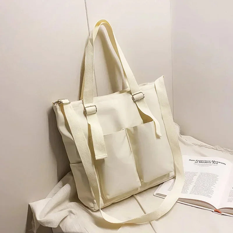 2025、Women's Bag Simple Fashion Zipper Handbags Nylon Waterproof Solid Crossbody Large Capacity Tote Shoulder Bags For Women