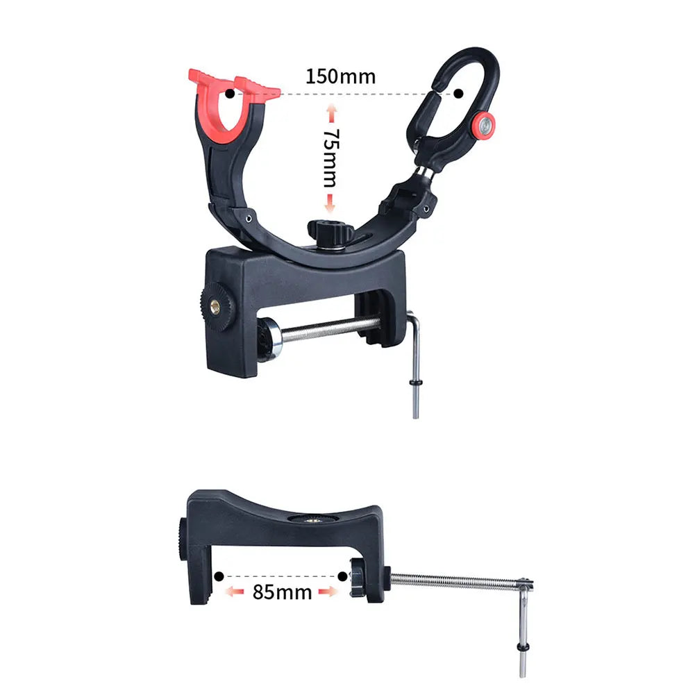 Fishing Rod Pole Stand Bracket Adjustable Boat Rod Bracket for Boats Spinning and Baitcasting Reel
