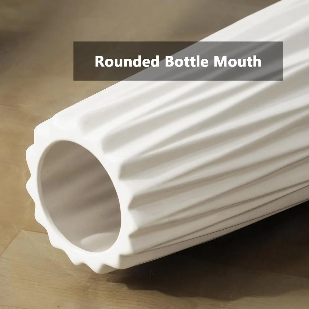 28 Tall Ceramic Floor Vase, Large Decorative Vases for Home, Modern Standing Flower Vase for Living Room, Office, Bedroom