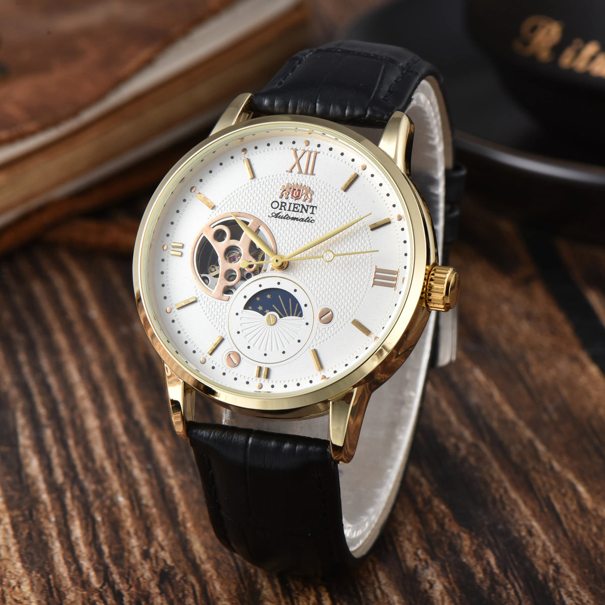 Orient Sport Automatic Mechanical Unisex Watch Full Function World Time Leather Strap
