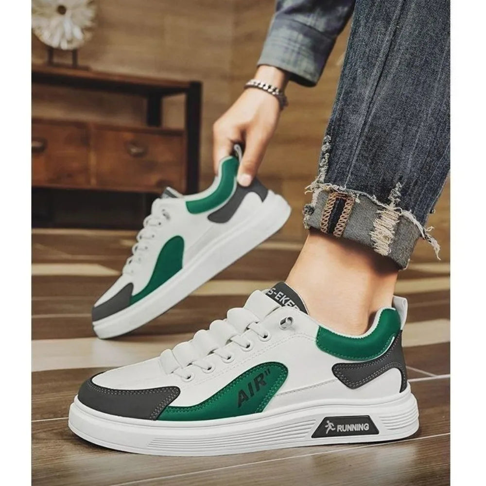 2025 new men's shoes with low top leather, fashionable and trendy running and sports, one foot casual shoes, and trendy shoes