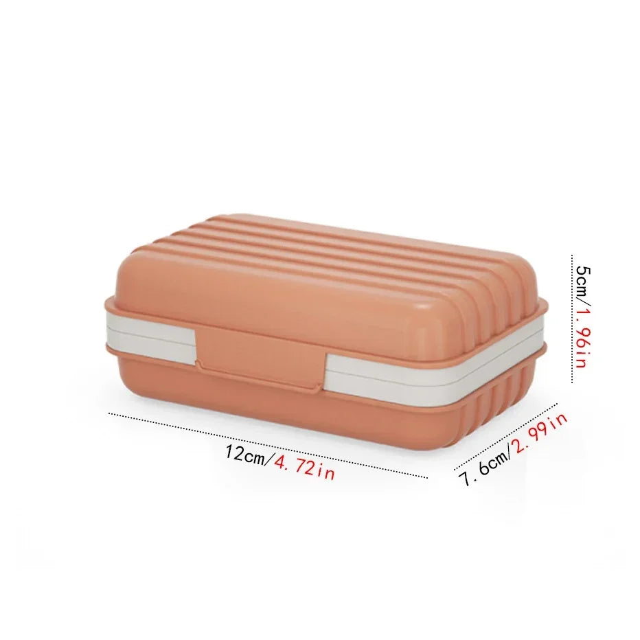 2/3pcs Bathroom Soap Dish With Lid Home Plastic Soap Box Keeps Soap Dry Soap Dish Travel Essentials