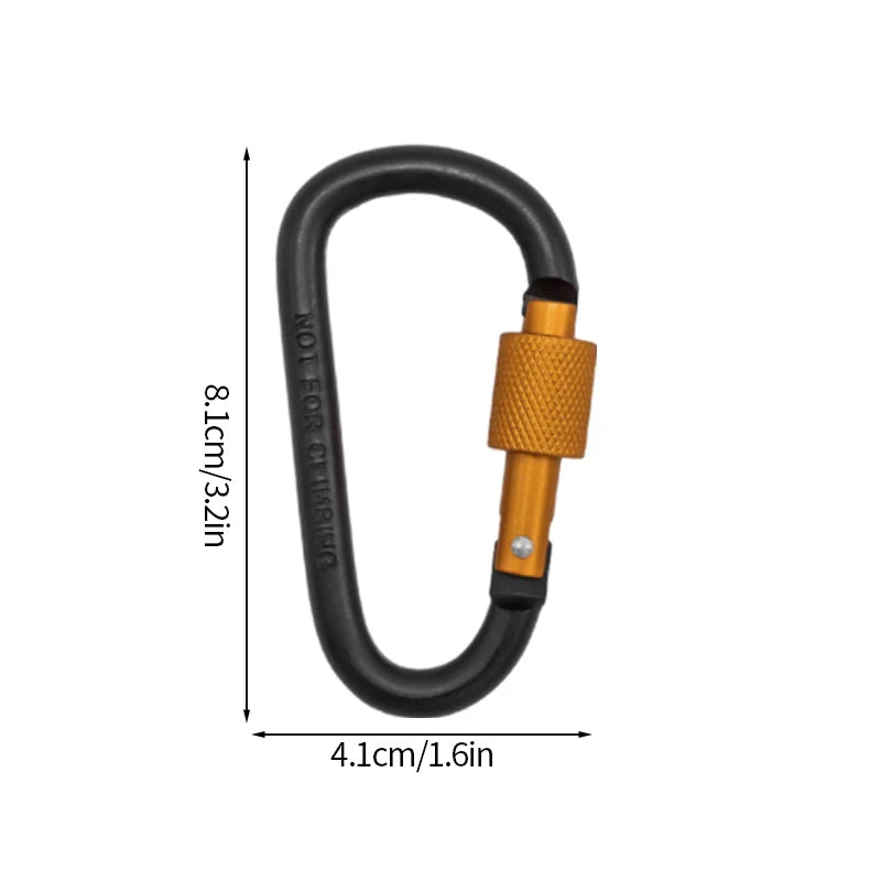 1/5 Camping Backpack Keychain Tent Hook Survival Buckle Tactical Carabiner Aluminium Alloy Mountaineering Buckle Camping Tool