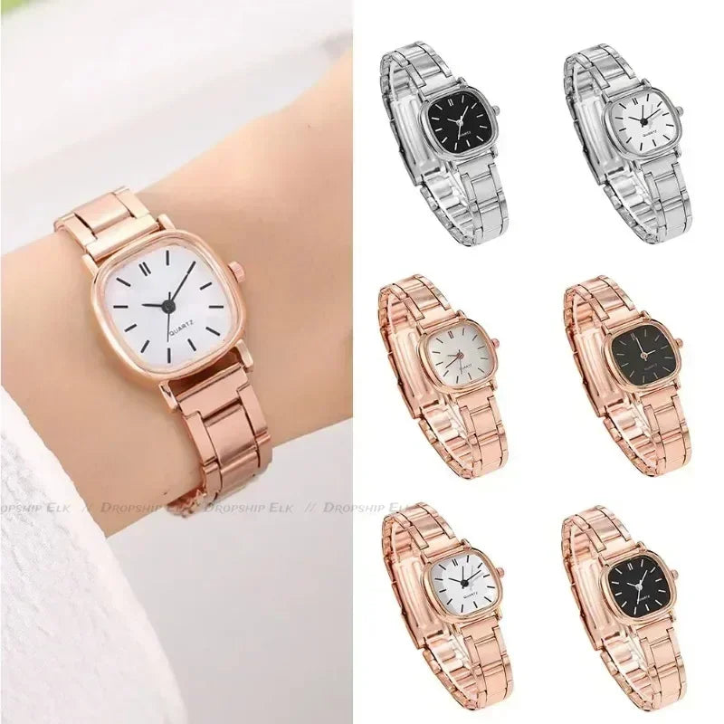 Luxury Wrist Watches for Women Fashion Analog Quartz Watch Stainless Steel Strap Ladies Watch Casual Digital Bracele Watch