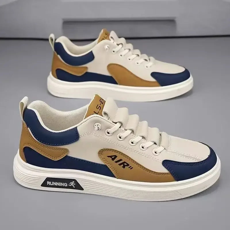 2025 new men's shoes with low top leather, fashionable and trendy running and sports, one foot casual shoes, and trendy shoes