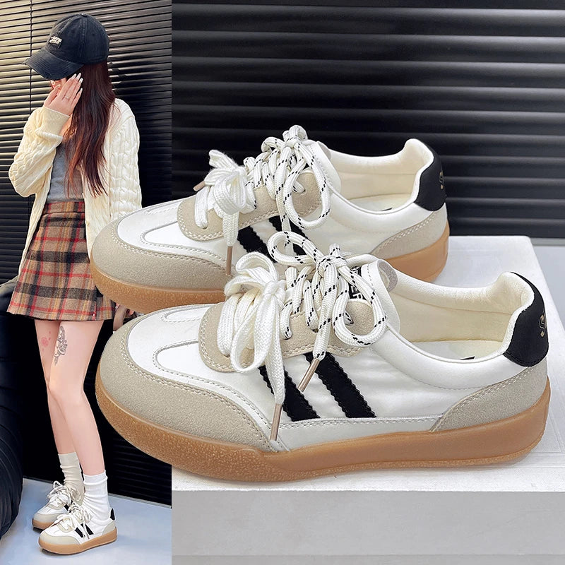 Women's Shoes Autumn New Fashion Trend Casual Shoes Wide Toe Soft Comfortable Flat Shoes Outdoor Casual Sports Shoes
