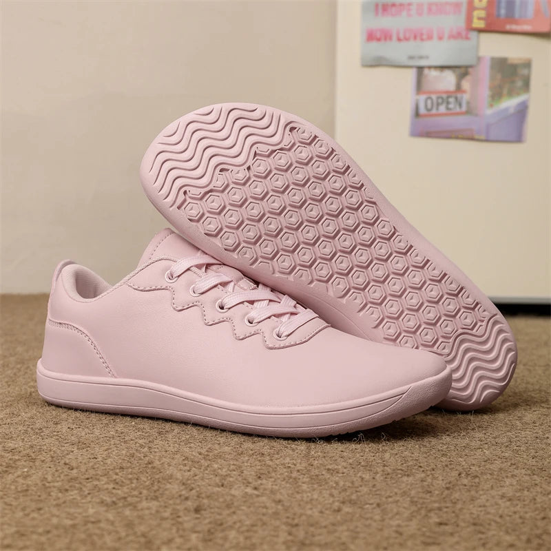 Wide Toe Box Barefoot Shoes for Women Men PU Leather Casual Shoes Zero Drop Dress Sneakers Outdoor Men Walking Shoes EU36-48
