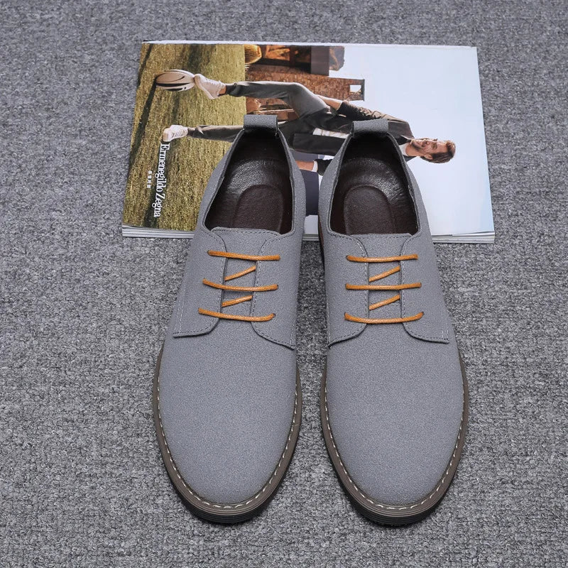 Mens Dress Shoes Legitimate Leather Shoe PU Suede Casual Men Designer Social Male Black Business Luxury Man Men's Wedding Summer