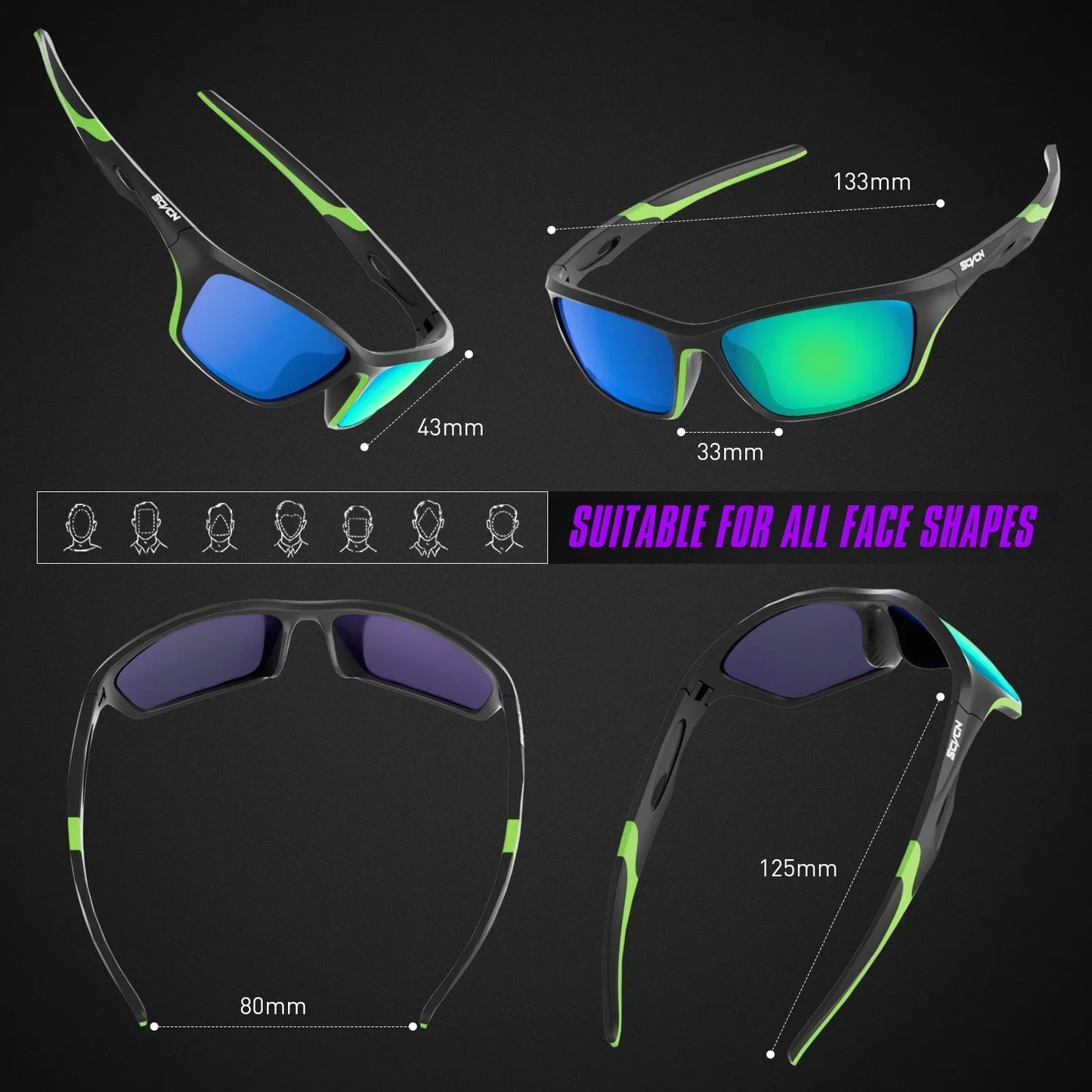 Cycling Sunglasses for Men and Women, Sports Eyewear, Mountain Bicycle Riding Goggle, Road Bike, New, 2023