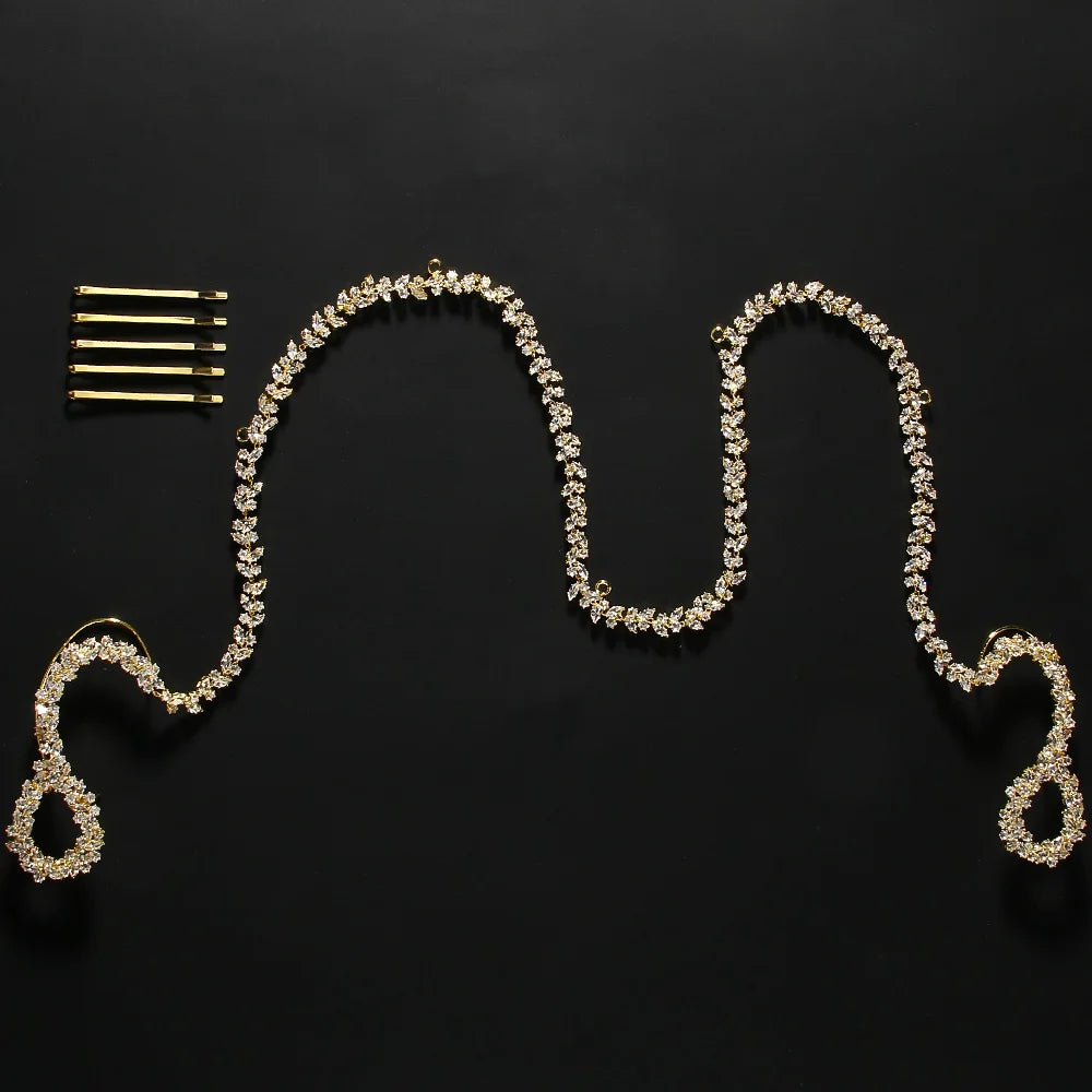 Stonefans Geometric Headpiece for Wedding Bride Rhinestone Jewelry Crystal Decoration Headwear Bridal Headband Hair Accessories