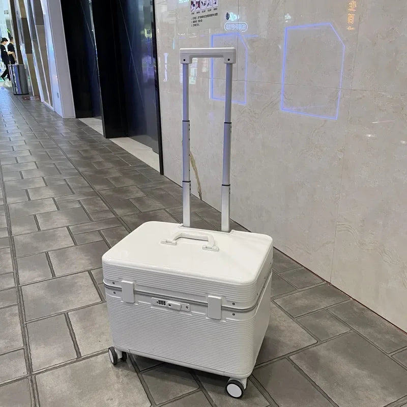 New Design Photography BoxAluminum Frame Flip Top Rolling Luggage Unisex Large Capacity Trolley Case 20 Boarding Box Toolbox