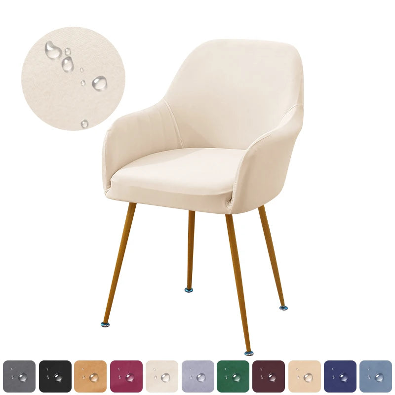 Water Repellent High Arm Chair Cover Elastic Dining Chairs Slipcovers Removable Solid Color Armchair Covers for Hotel wedding