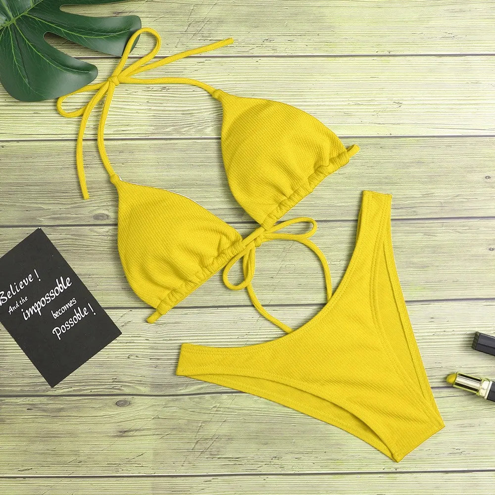 2023 Monochrome Women's Sexy Bikini Women's Swimwear Beach Bikini Beach Suit Bathrobe Swimwear