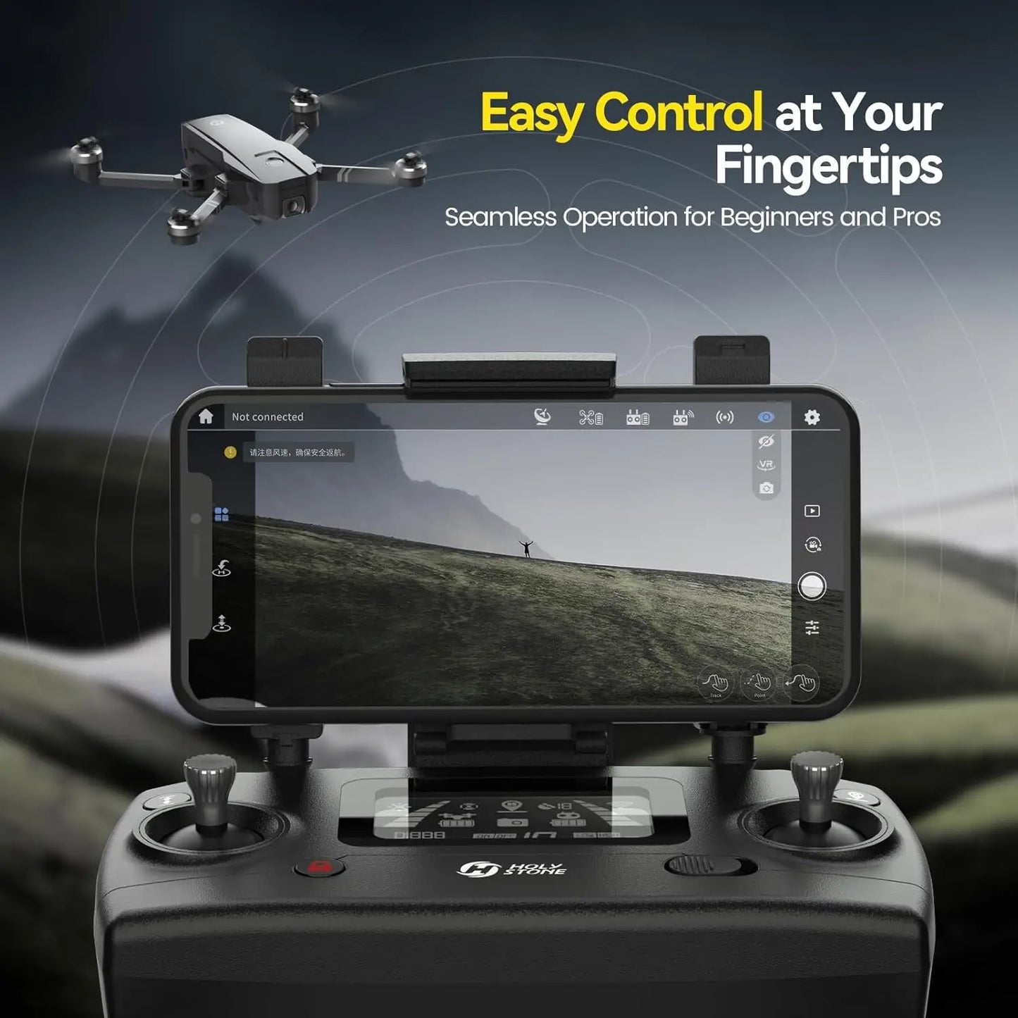 HolyStone HS720 GPS Drone: 4K UHD, 52min Flight, Foldable, Brushless, Auto Return, Follow Me,C0.