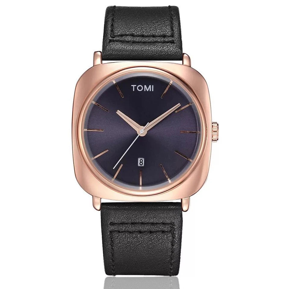 Elegant Watch for Men Simple Style Men Quartz Wrist Watches Casual Leather New Wristwatch Minimalist Black White Brown Man Clock