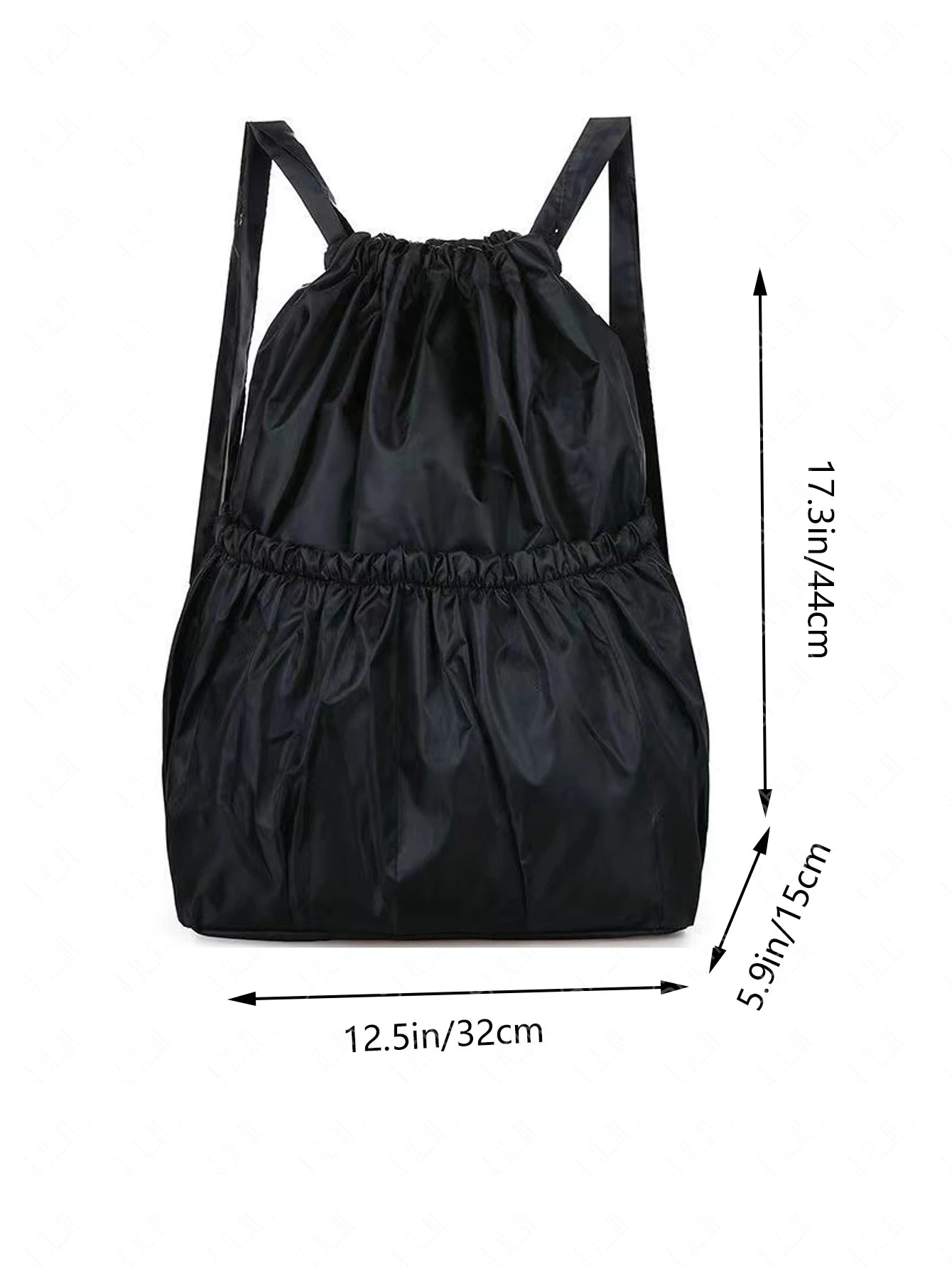 Women's bag with large capacity, drawstring closure, double shoulder strap, outdoor casual backpack, handbag, simple design