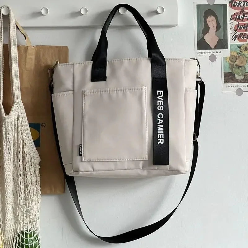 Women's Bag New Portable Handbag Large Capacity Shoulder Bag Nylon Waterproof Canvas Tote Simple Fashion Crossbody Bag
