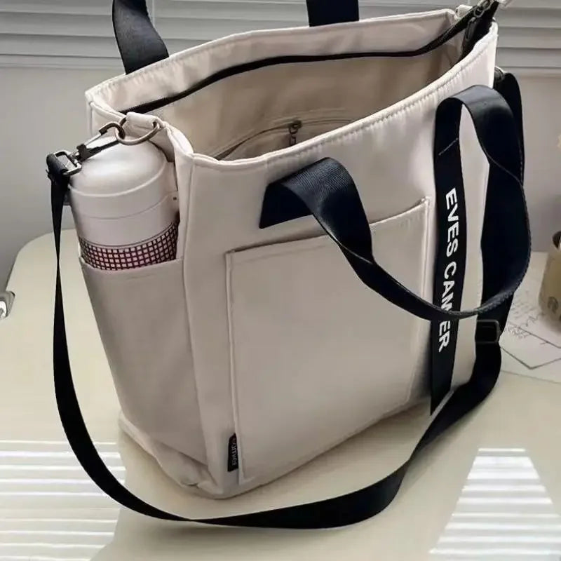 Women's Bag New Portable Handbag Large Capacity Shoulder Bag Nylon Waterproof Canvas Tote Simple Fashion Crossbody Bag