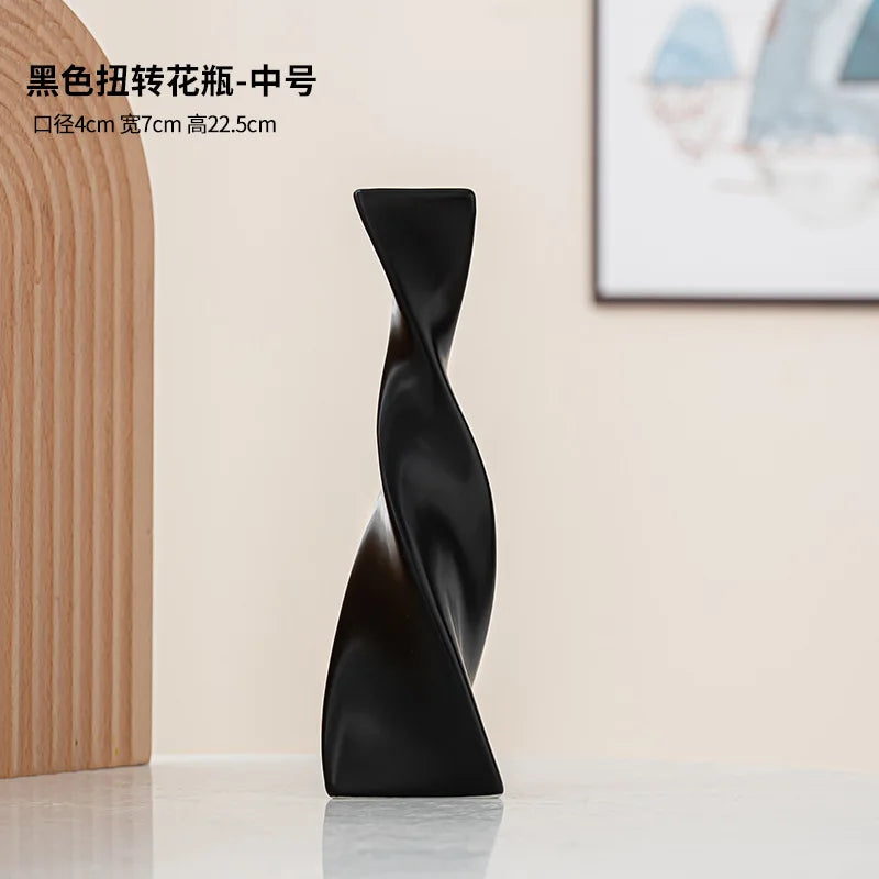 3pcs/set Style Ins Art Ceramic Vase Creative Simple Alien Ornament Flower Arrangement Dried Flowers Living Room Home Decoration