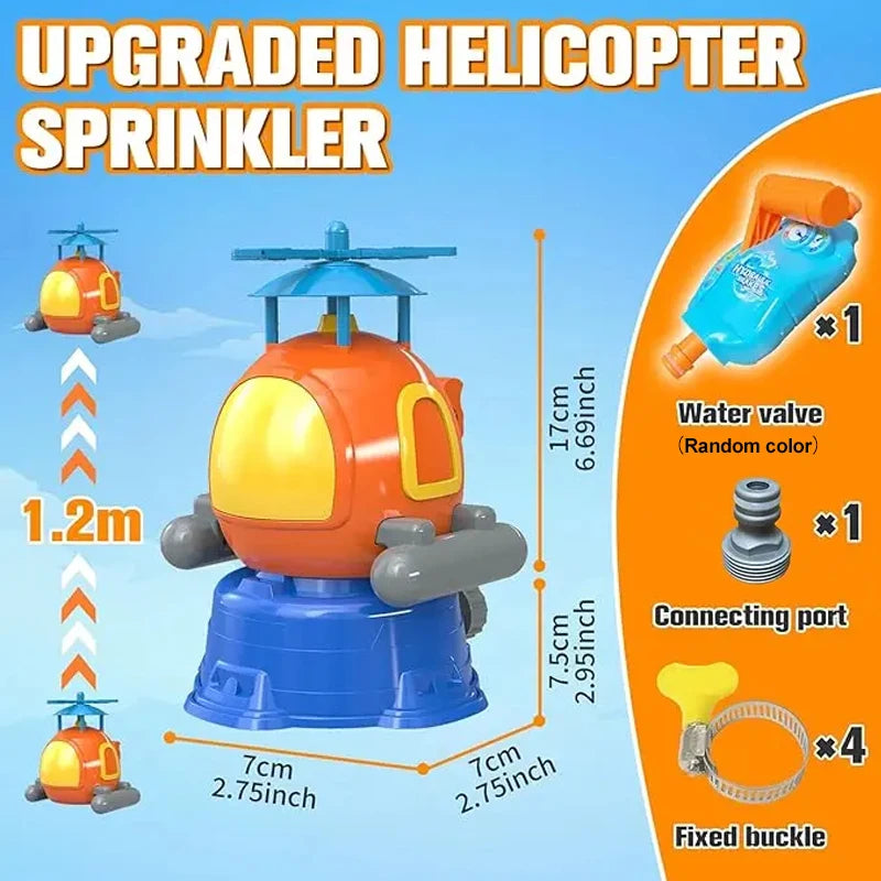 Flying Sprinkler Rocket Launcher Rotating Spray Kids Water Playing Splashing Toy Fun Interaction Garden Lawn Game Outdoor Gifts