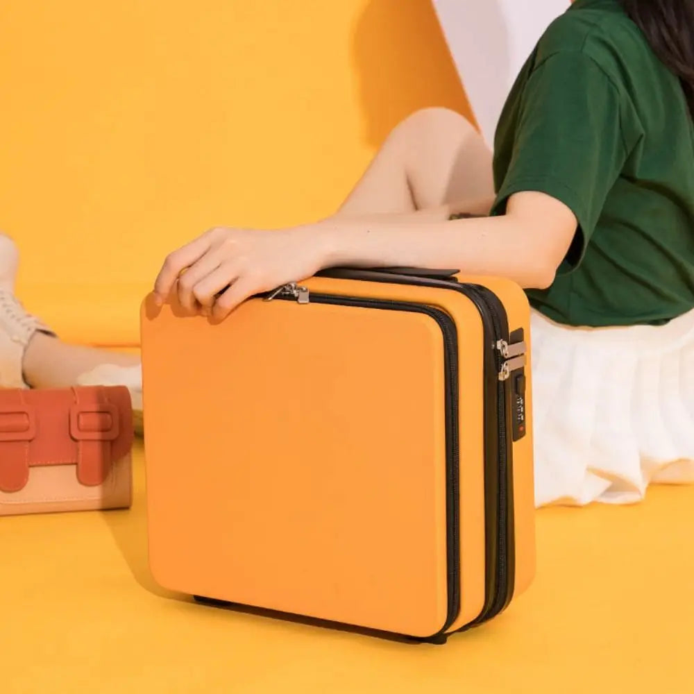 16 Inch Mini Travel Suitcase Lightweight Cosmetic Box Hand Luggage Organizer Makeup Case Password Box Portable Boarding Case
