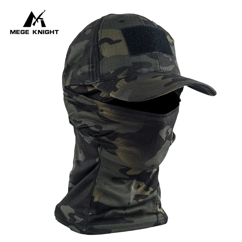 Tactical Camouflage Mask Hat Baseball Cap Beanies Skullies Unisex Hip Hop Knitted Cap Elastic Outdoor Cap